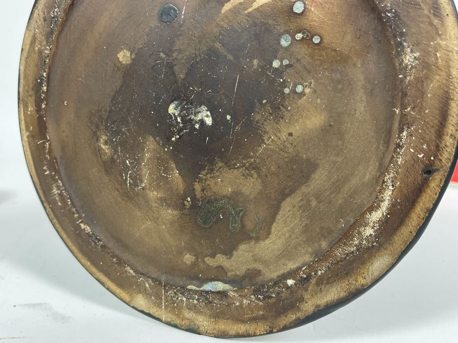 Beautiful Antique Majolica Faience Italian Peacock Vase 16H [Photo 12]