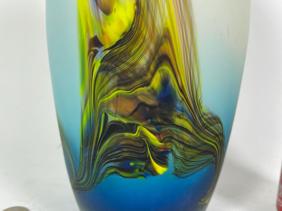 Decorative Art Glass Vase 12H [Photo 4]