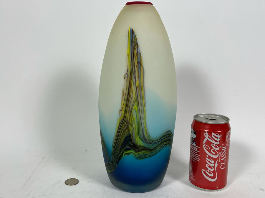 Decorative Art Glass Vase 12H [Photo 5]