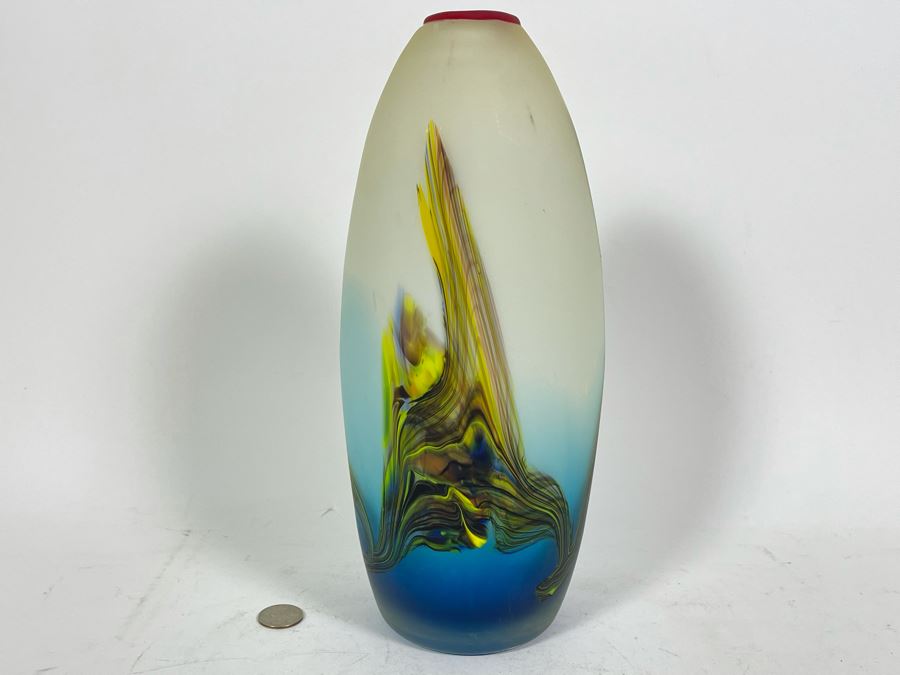 Decorative Art Glass Vase 12H [Photo 8]