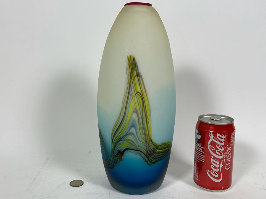 Decorative Art Glass Vase 12H [Photo 6]