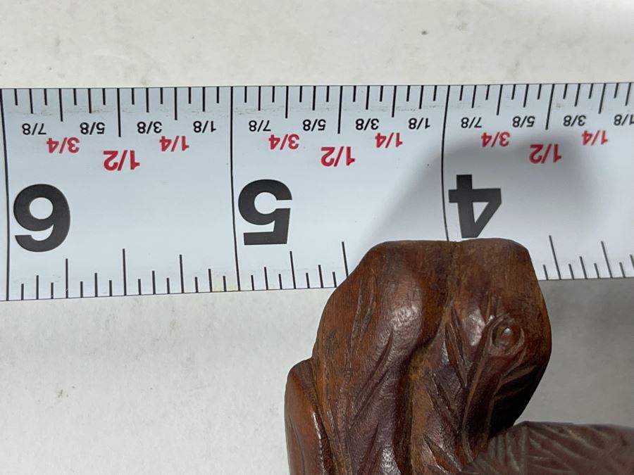 Vintage Chinese Hand Carved Rosewood Mask 5W X 6H X 3D [Photo 7]