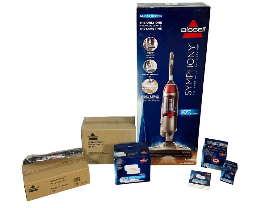 New Bissell Symphony Vacuum And Steam Mop, Bissell Steam Shot And Accessories [Photo 1]