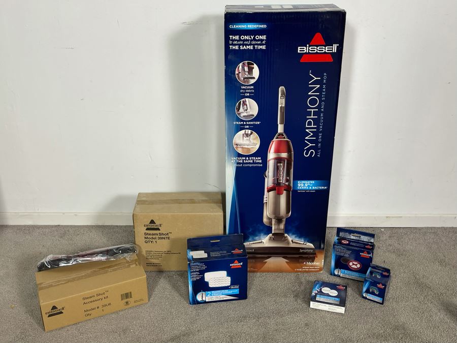 New Bissell Symphony Vacuum And Steam Mop, Bissell Steam Shot And Accessories [Photo 3]