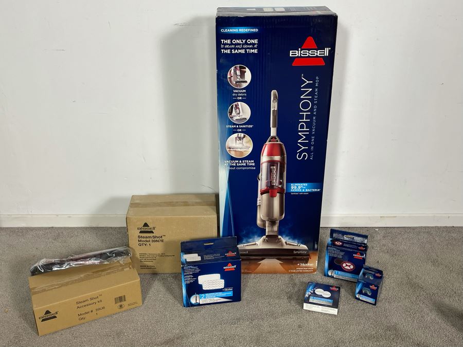 New Bissell Symphony Vacuum And Steam Mop, Bissell Steam Shot And Accessories [Photo 2]