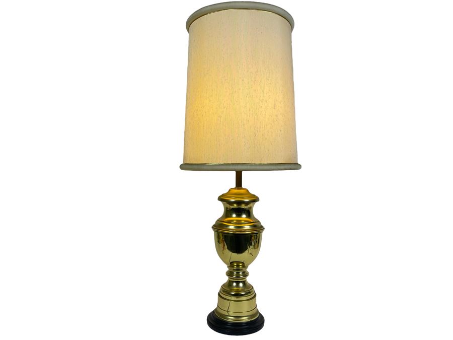 Vintage Brass Urn Table Lamp Stiffel? 41H [Photo 1]