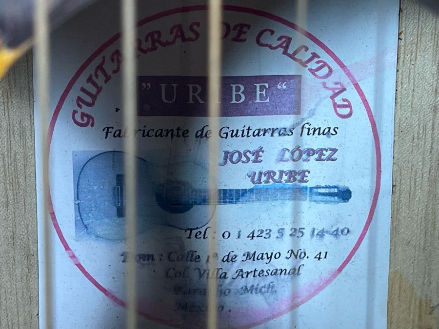 Custom Jose Lopez Uribe Acoustical Guitar (Note That One Of THe Tuning Pegs Needs Repair) [Photo 6]