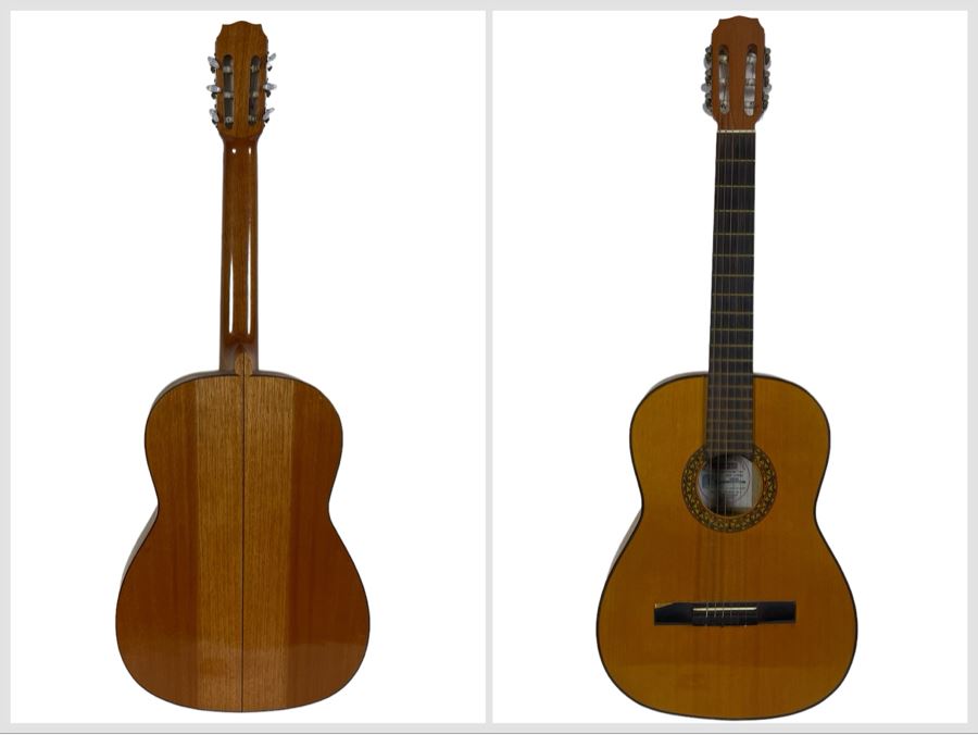 Custom Jose Lopez Uribe Acoustical Guitar (Note That One Of THe Tuning Pegs Needs Repair)