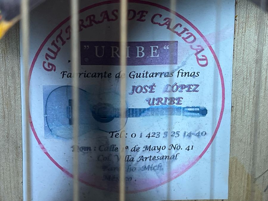 Custom Jose Lopez Uribe Acoustical Guitar (Note That One Of THe Tuning Pegs Needs Repair) [Photo 7]