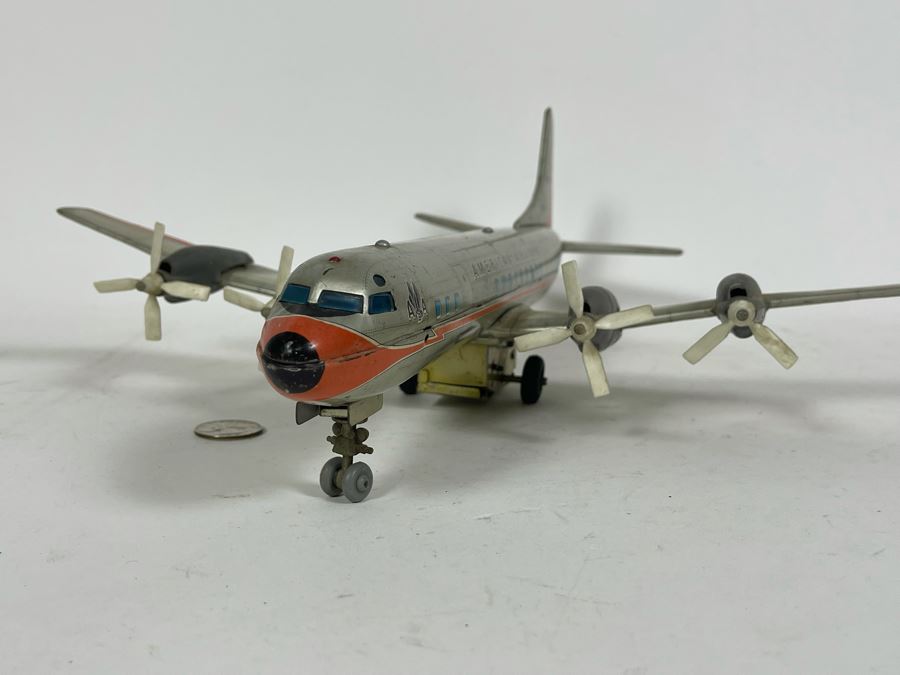 Line Mar Toys Japan American Airlines Tin Plane Toy Battery Powered Untested 15L [Photo 5]
