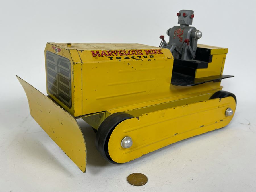 Vintage Mid-Century Marvelous Mike Tractor Robot By Saunders Battery Powered Untested 14W X 7D X 8.5H [Photo 2]
