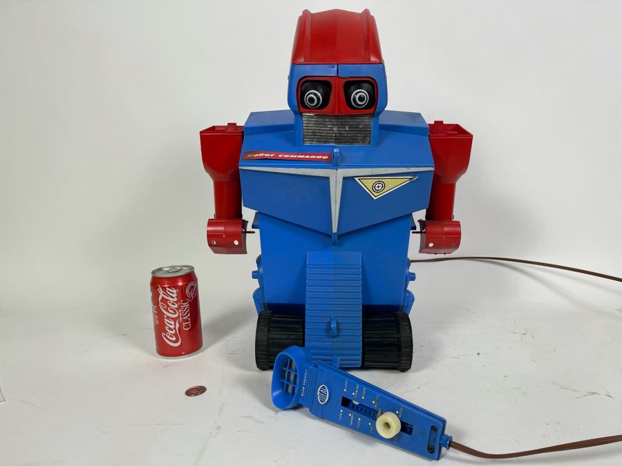 Mid-Century Robot Commando Remote Control Toy From Ideal Toy Corp Battery Powered Untested 14W X 11D X 20H [Photo 3]