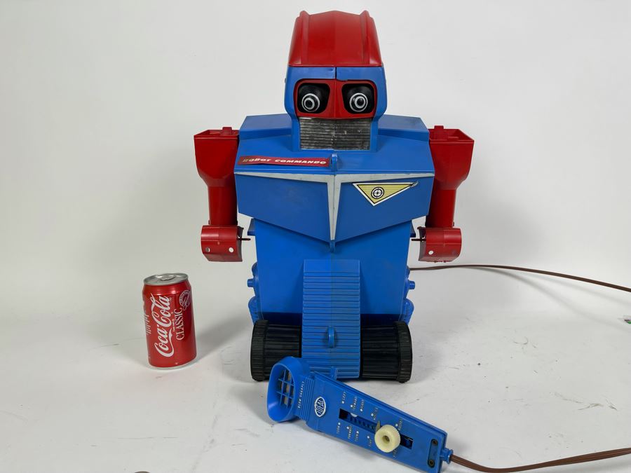 Mid-Century Robot Commando Remote Control Toy From Ideal Toy Corp Battery Powered Untested 14W X 11D X 20H [Photo 2]