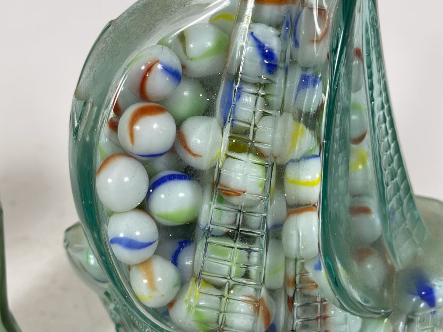 Vintage Glass Marble Collection In Pair Of Vintage Glass Bottles [Photo 4]
