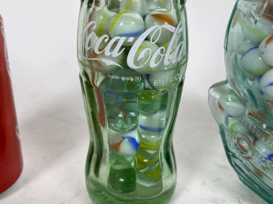 Vintage Glass Marble Collection In Pair Of Vintage Glass Bottles [Photo 5]
