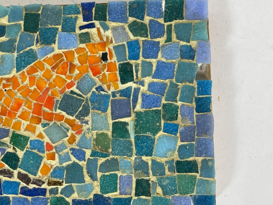 David Lavington (American, 1951–1995) Mosiac Horse On Board Signed On Back 8W X 4.5H [Photo 6]