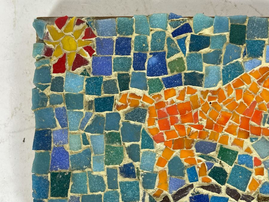 David Lavington (American, 1951–1995) Mosiac Horse On Board Signed On Back 8W X 4.5H [Photo 7]