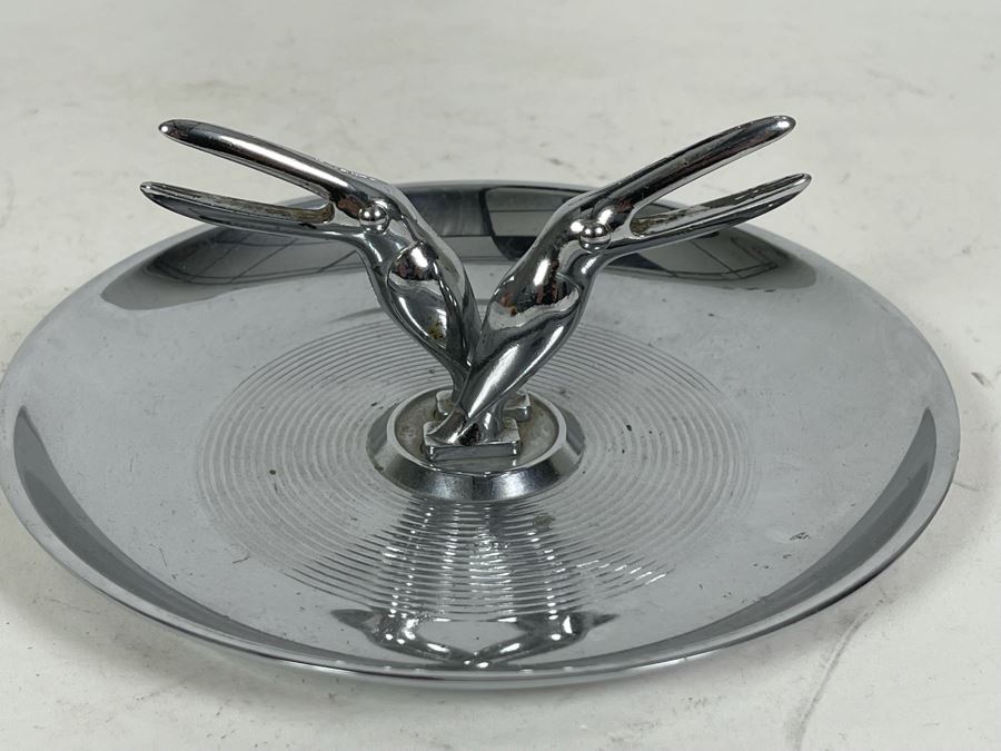 Vintage Art Deco Chrome Toucans Pincherette Ashtray 5.5W [Photo 3]
