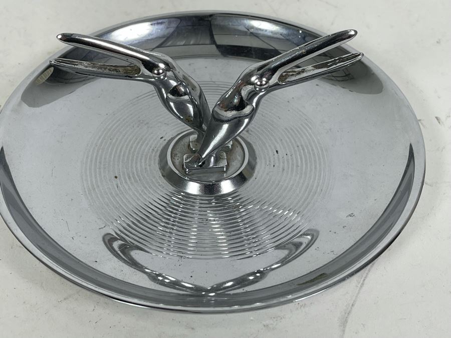 Vintage Art Deco Chrome Toucans Pincherette Ashtray 5.5W [Photo 2]