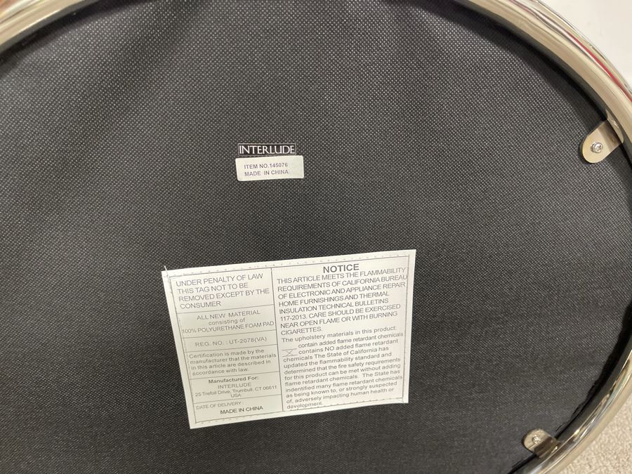 (3) Interlude Home High-End Modernist Chrome Frame With Leather Seat Bar Stools 23.5W X 21D X 41H (30H Seat) (HE) Retails $6,000+ [Photo 14]