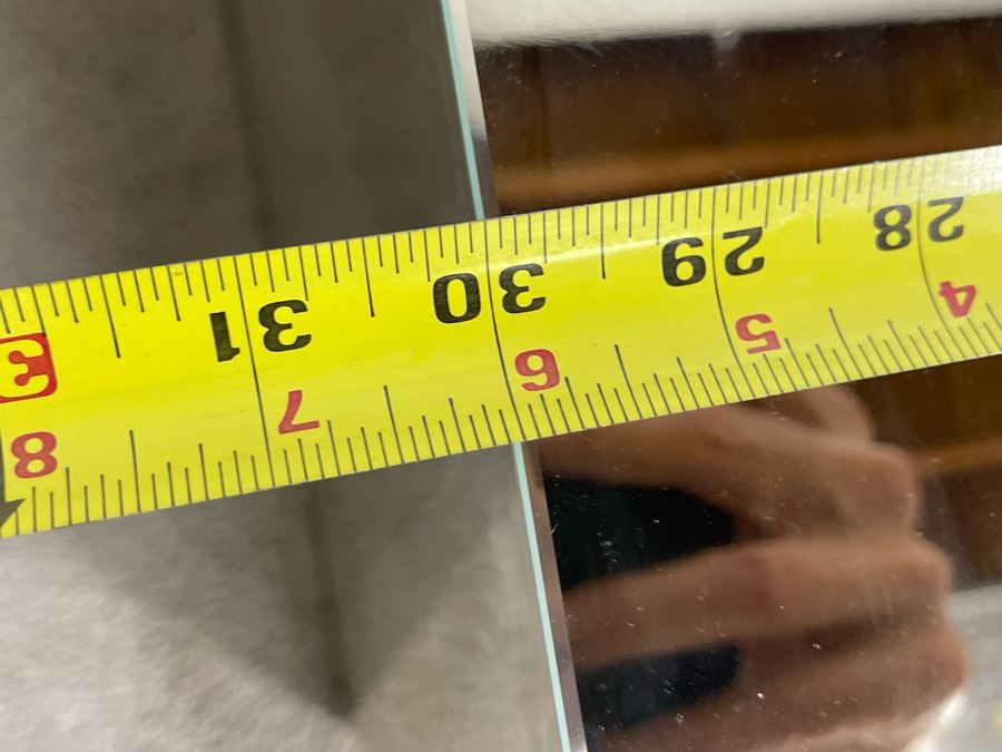 Pair Of Polished Mirror Finish Sheet Metal Side Tables With Glass Top Very Heavy 30W X 30D X 14H (HE) [Photo 13]