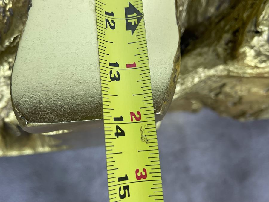 Gold Sequoia Console Table Molded Out Of Resin From Z Gallerie 58W X 14D X 32H (HE) Retails $1,500 [Photo 11]