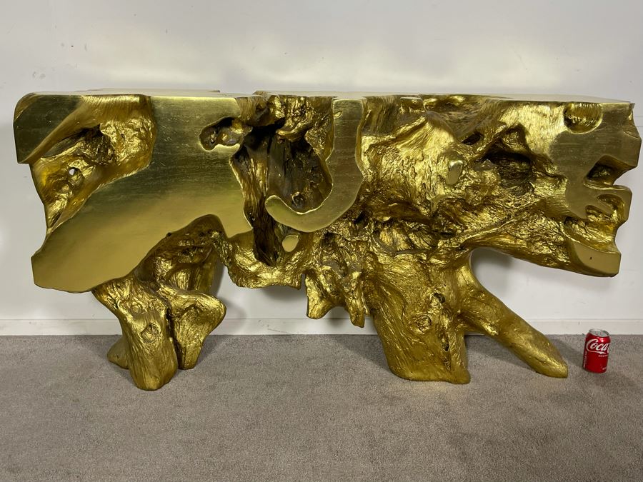 Sequoia console on sale table gold