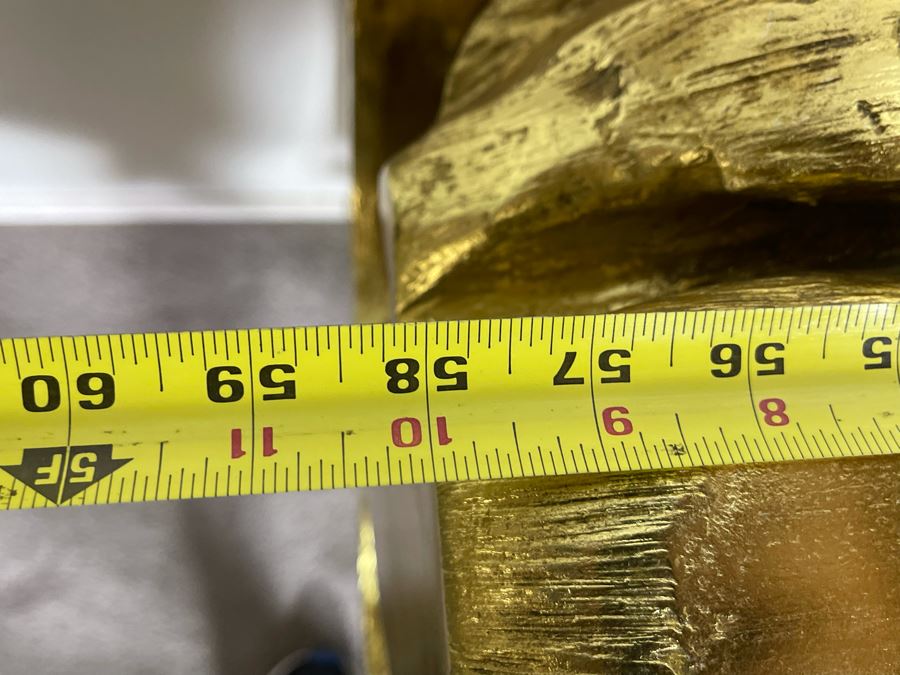 Gold Sequoia Console Table Molded Out Of Resin From Z Gallerie 58W X 14D X 32H (HE) Retails $1,500 [Photo 10]