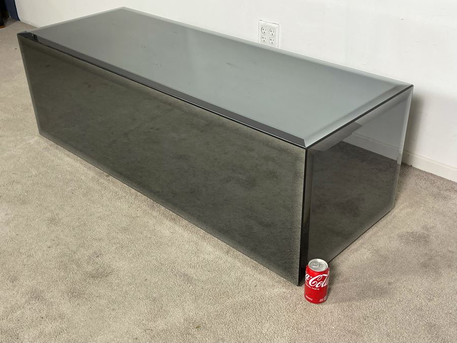 Contemporary Mirror Sided Coffee End Table 58.5W X 22D X 19H (HE) [Photo 9]