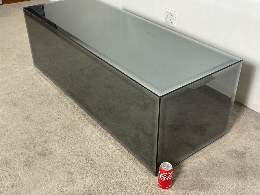 Contemporary Mirror Sided Coffee End Table 58.5W X 22D X 19H (HE) [Photo 8]