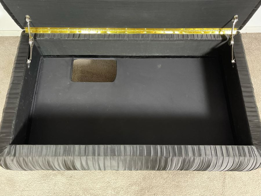 Contemporary Hinged Ottoman With Storage 48W X 27D X 19H (HE) [Photo 7]