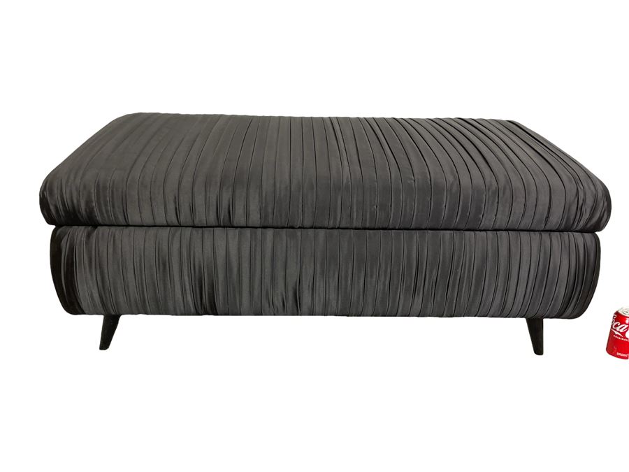 Contemporary Hinged Ottoman With Storage 48W X 27D X 19H (HE)