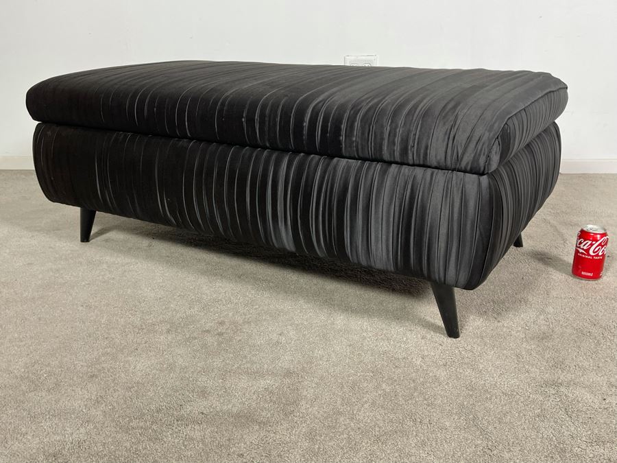 Contemporary Hinged Ottoman With Storage 48W X 27D X 19H (HE) [Photo 9]