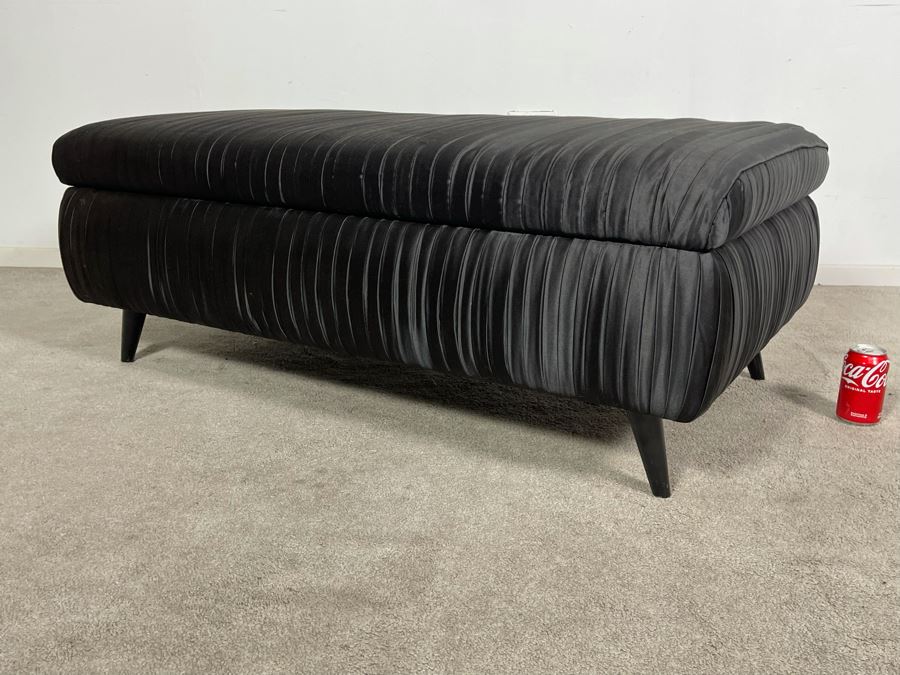 Contemporary Hinged Ottoman With Storage 48W X 27D X 19H (HE) [Photo 8]