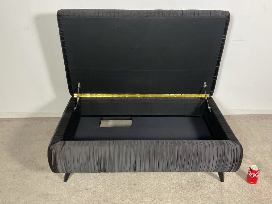 Contemporary Hinged Ottoman With Storage 48W X 27D X 19H (HE) [Photo 6]