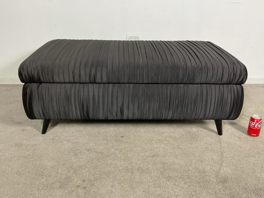 Contemporary Hinged Ottoman With Storage 48W X 27D X 19H (HE) [Photo 3]