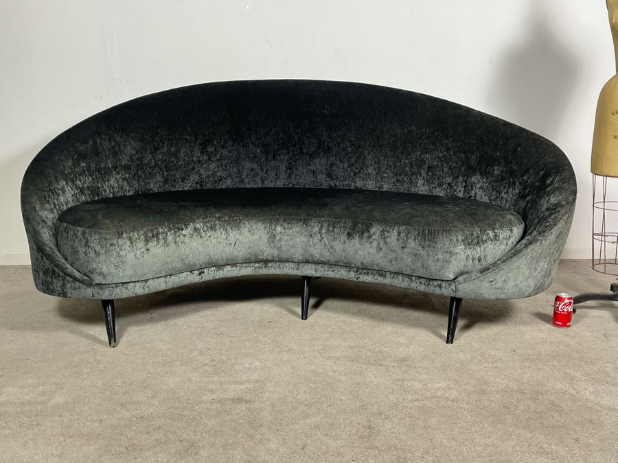 Modernist Atomic Kidney Bean Curved Sofa High Quality Construction 7'W X 3'D X 3'H (HE) [Photo 4]