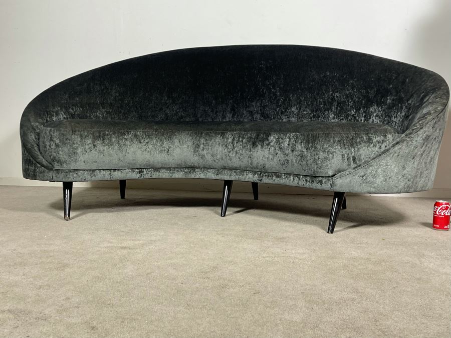 Modernist Atomic Kidney Bean Curved Sofa High Quality Construction 7'W X 3'D X 3'H (HE) [Photo 7]