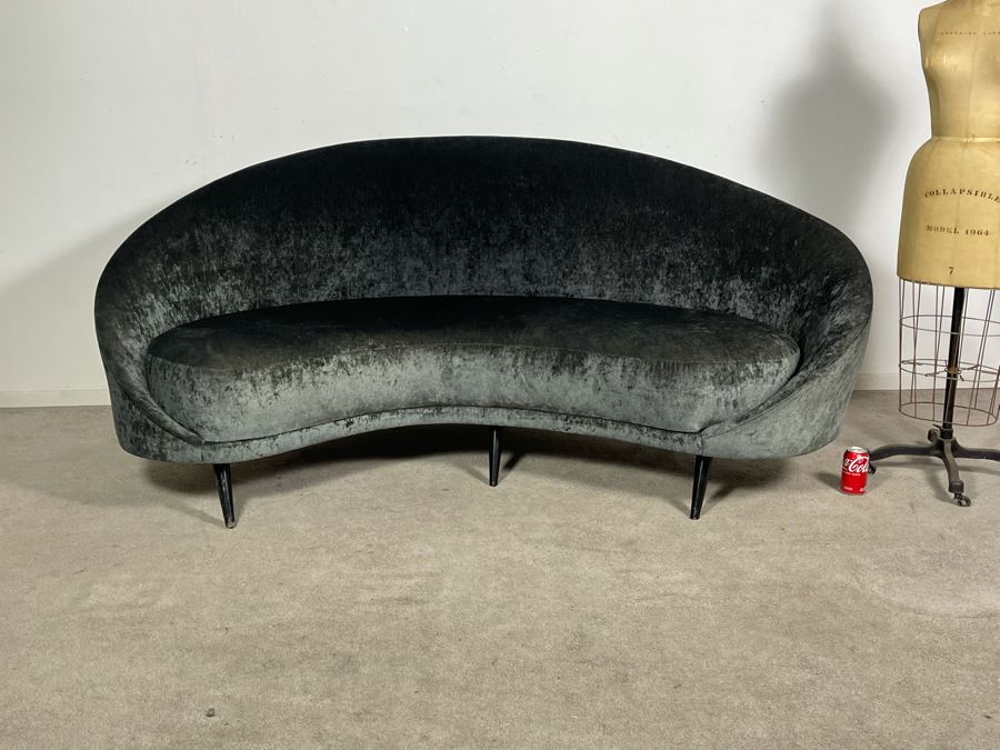 Modernist Atomic Kidney Bean Curved Sofa High Quality Construction 7'W X 3'D X 3'H (HE) [Photo 5]