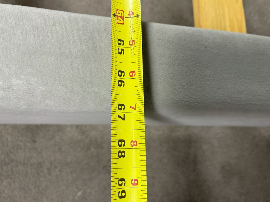 Queen Size Contemporary Tufted Headboard Bed With Silver Tone Nailhead Trim (HE) [Photo 11]