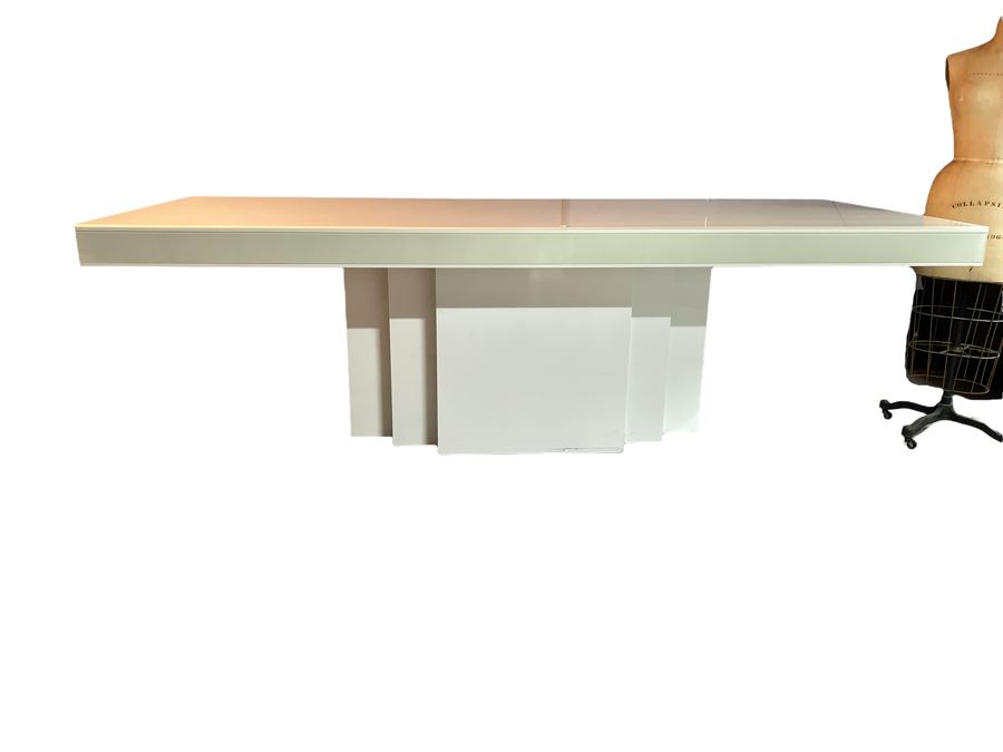 Custom 2-Piece Modernist Dining Table - See Photos For Several Blemishes 40'W X 8'L X 30'H (HE) [Photo 4]