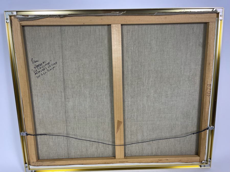 Original Pierre Perspective Painting On Canvas Titled 'La Taillade' Parisian Street Artist Paris France Montmartre 29 X 24 [Photo 11]