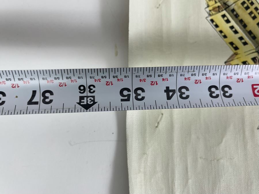 Original Pierre Perspective Painting On Canvas Of Cataclysmic San Francisco Skyline Pierre Was A Parisian Street Artist Paris France Montmartre 35 X 27 [Photo 19]