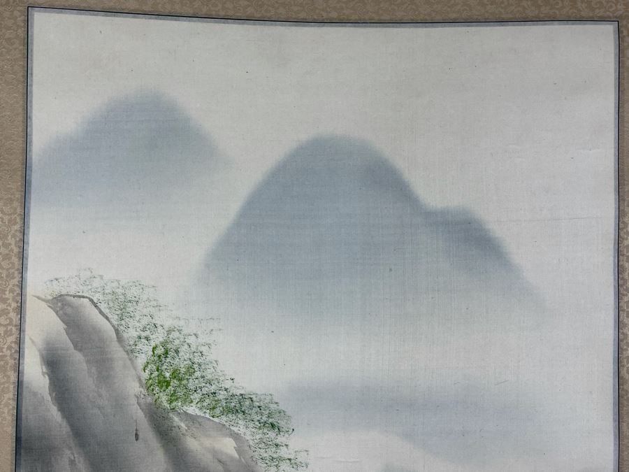 Original Chinese Landscape Scroll Painting 14.5 X 40.5 Scroll Is 64L [Photo 10]