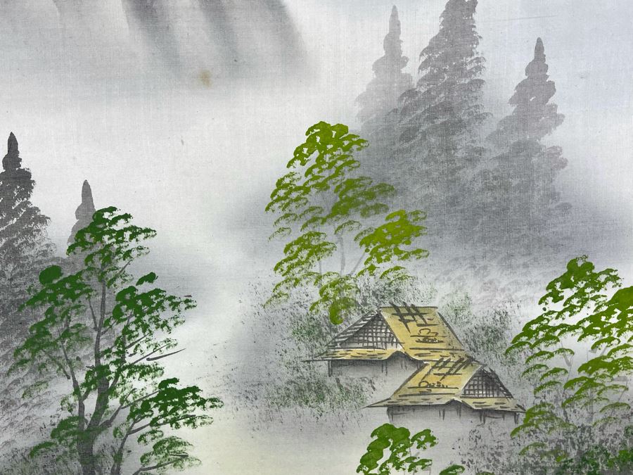 Original Chinese Landscape Scroll Painting 14.5 X 40.5 Scroll Is 64L [Photo 12]