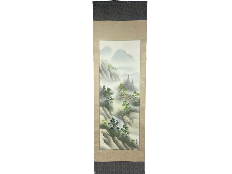 Original Chinese Landscape Scroll Painting 14.5 X 40.5 Scroll Is 64L [Photo 2]