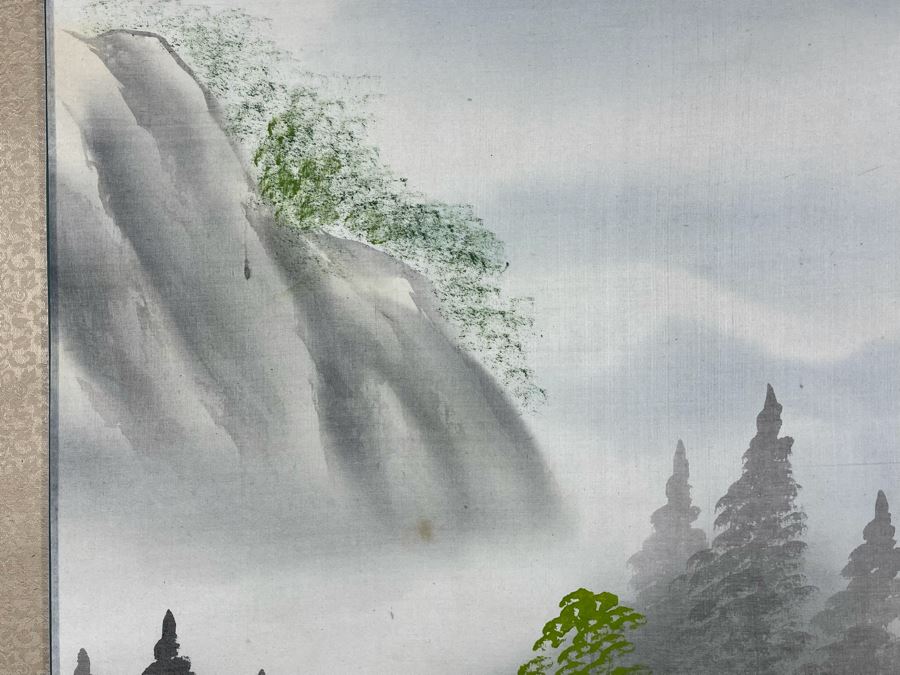 Original Chinese Landscape Scroll Painting 14.5 X 40.5 Scroll Is 64L [Photo 11]