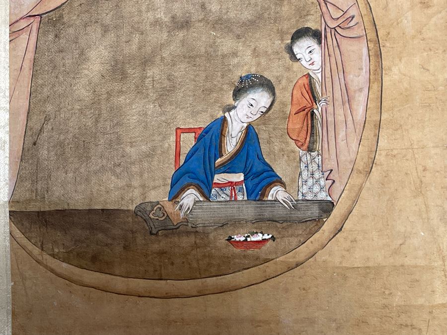 Original Vintage Chinese Scroll Painting - See Photos For Some Damage To Paper 20.5W X 42.5H [Photo 6]