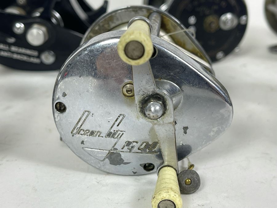 Collection Of Seven Vintage Fishing Reels