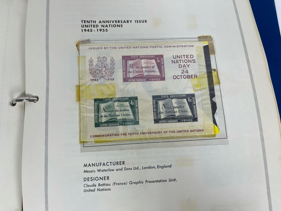 Large Collection Of United Nations Postage Stamps And Postal Stationery Binder Filled With Stamps Approximately 288 Pages 1952 Onward - See Photos For Sampling [Photo 30]